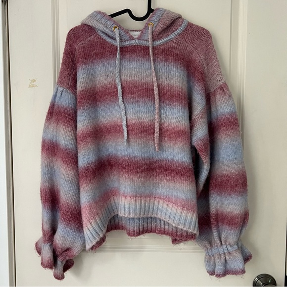 Something Navy Ombre Striped Hoodie in Blue Combo - Picture 6 of 9